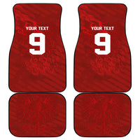 Custom Poland National Football Car Mats The Eagles on Flames - Wonder Print Shop