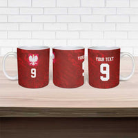 Custom Poland National Football Ceramic Mug The Eagles on Flames - Wonder Print Shop