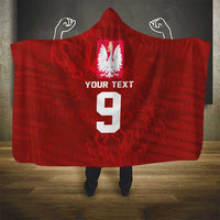 Custom Poland National Football Hooded Blanket The Eagles on Flames - Wonder Print Shop