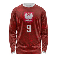 Custom Poland National Football Long Sleeve Shirt The Eagles on Flames - Wonder Print Shop