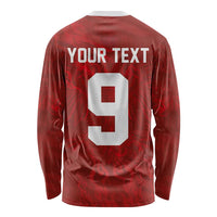 Custom Poland National Football Long Sleeve Shirt The Eagles on Flames - Wonder Print Shop