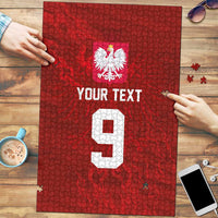 Custom Poland National Football Puzzle The Eagles on Flames - Wonder Print Shop