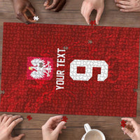 Custom Poland National Football Puzzle The Eagles on Flames - Wonder Print Shop