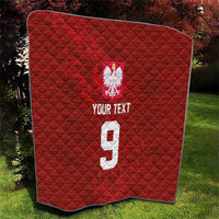 Custom Poland National Football Quilt The Eagles on Flames - Wonder Print Shop