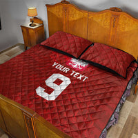 Custom Poland National Football Quilt Bed Set The Eagles on Flames - Wonder Print Shop