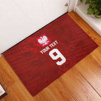 Custom Poland National Football Rubber Doormat The Eagles on Flames - Wonder Print Shop