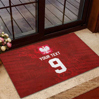 Custom Poland National Football Rubber Doormat The Eagles on Flames - Wonder Print Shop