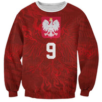 Custom Poland National Football Sweatshirt The Eagles on Flames - Wonder Print Shop