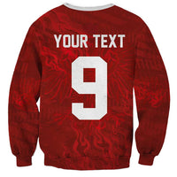 Custom Poland National Football Sweatshirt The Eagles on Flames - Wonder Print Shop