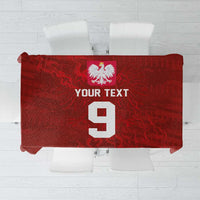 Custom Poland National Football Tablecloth The Eagles on Flames - Wonder Print Shop