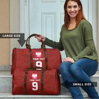 Custom Poland National Football Travel Bag The Eagles on Flames - Wonder Print Shop