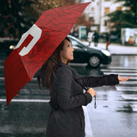 Custom Poland National Football Umbrella The Eagles on Flames - Wonder Print Shop