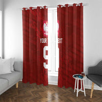 Custom Poland National Football Window Curtain The Eagles on Flames - Wonder Print Shop