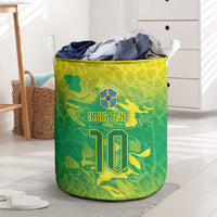 Custom Brazil National Football Laundry Basket South American Wild Nature Sporty Style - Wonder Print Shop