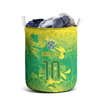 Custom Brazil National Football Laundry Basket South American Wild Nature Sporty Style - Wonder Print Shop
