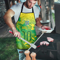 Custom Brazil National Football Apron South American Wild Nature Sporty Style - Wonder Print Shop