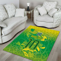Custom Brazil National Football Area Rug South American Wild Nature Sporty Style - Wonder Print Shop