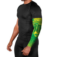 Custom Brazil National Football Arm Sleeves South American Wild Nature Sporty Style - Wonder Print Shop
