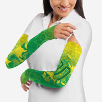 Custom Brazil National Football Arm Sleeves South American Wild Nature Sporty Style - Wonder Print Shop