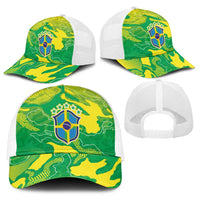 Brazil National Football Baseball Net Cap South American Wild Nature Sporty Style - Wonder Print Shop