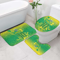 Custom Brazil National Football Bathroom Set South American Wild Nature Sporty Style - Wonder Print Shop