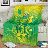 Custom Brazil National Football Blanket South American Wild Nature Sporty Style - Wonder Print Shop