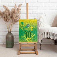 Custom Brazil National Football Canvas Wall Art South American Wild Nature Sporty Style - Wonder Print Shop