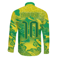 Custom Brazil National Football Family Matching Off Shoulder Maxi Dress and Hawaiian Shirt South American Wild Nature Sporty Style - Wonder Print Shop