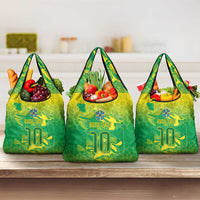 Custom Brazil National Football Grocery Bag South American Wild Nature Sporty Style - Wonder Print Shop