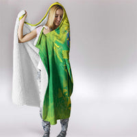 Custom Brazil National Football Hooded Blanket South American Wild Nature Sporty Style - Wonder Print Shop