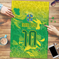 Custom Brazil National Football Puzzle South American Wild Nature Sporty Style - Wonder Print Shop