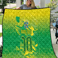 Custom Brazil National Football Quilt South American Wild Nature Sporty Style - Wonder Print Shop