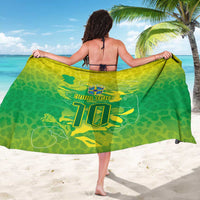 Custom Brazil National Football Sarong South American Wild Nature Sporty Style - Wonder Print Shop