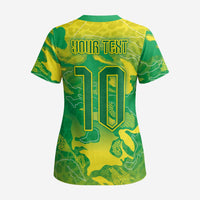 Custom Brazil National Football Scrub Top South American Wild Nature Sporty Style - Wonder Print Shop