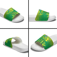Custom Brazil National Football Slide Sandals South American Wild Nature Sporty Style - Wonder Print Shop