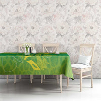 Custom Brazil National Football Tablecloth South American Wild Nature Sporty Style - Wonder Print Shop