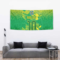 Custom Brazil National Football Tapestry South American Wild Nature Sporty Style - Wonder Print Shop