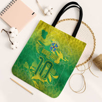 Custom Brazil National Football Tote Bag South American Wild Nature Sporty Style - Wonder Print Shop