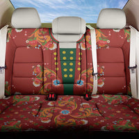Norwegian Male Bunad Back Car Seat Cover with Rosemaling Folk Art Red Color - Wonder Print Shop