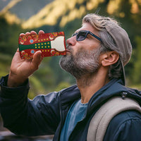 Norwegian Male Bunad 4 in 1 Can Cooler Tumbler with Rosemaling Folk Art Red Color - Wonder Print Shop