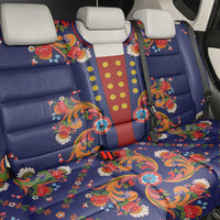 Norwegian Male Bunad Back Car Seat Cover with Rosemaling Folk Art Navy Color - Wonder Print Shop