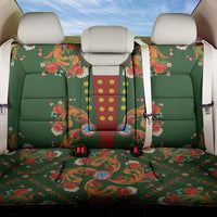 Norwegian Male Bunad Back Car Seat Cover with Rosemaling Folk Art Green Color - Wonder Print Shop