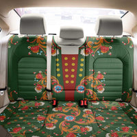 Norwegian Male Bunad Back Car Seat Cover with Rosemaling Folk Art Green Color - Wonder Print Shop