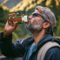 Norwegian Male Bunad 4 in 1 Can Cooler Tumbler with Rosemaling Folk Art Green Color - Wonder Print Shop