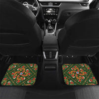 Norwegian Male Bunad Car Mats with Rosemaling Folk Art Green Color - Wonder Print Shop