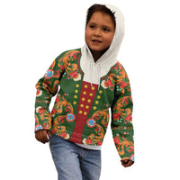 Norwegian Male Bunad Kid Hoodie with Rosemaling Folk Art Green Color - Wonder Print Shop