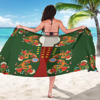 Norwegian Male Bunad Sarong with Rosemaling Folk Art Green Color - Wonder Print Shop