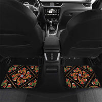 Norwegian Male Bunad Car Mats with Rosemaling Folk Art Black Color - Wonder Print Shop
