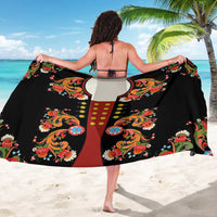 Norwegian Male Bunad Sarong with Rosemaling Folk Art Black Color - Wonder Print Shop