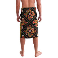 Norwegian Female Bunad Lavalava with Rosemaling Folk Art Black Color - Wonder Print Shop